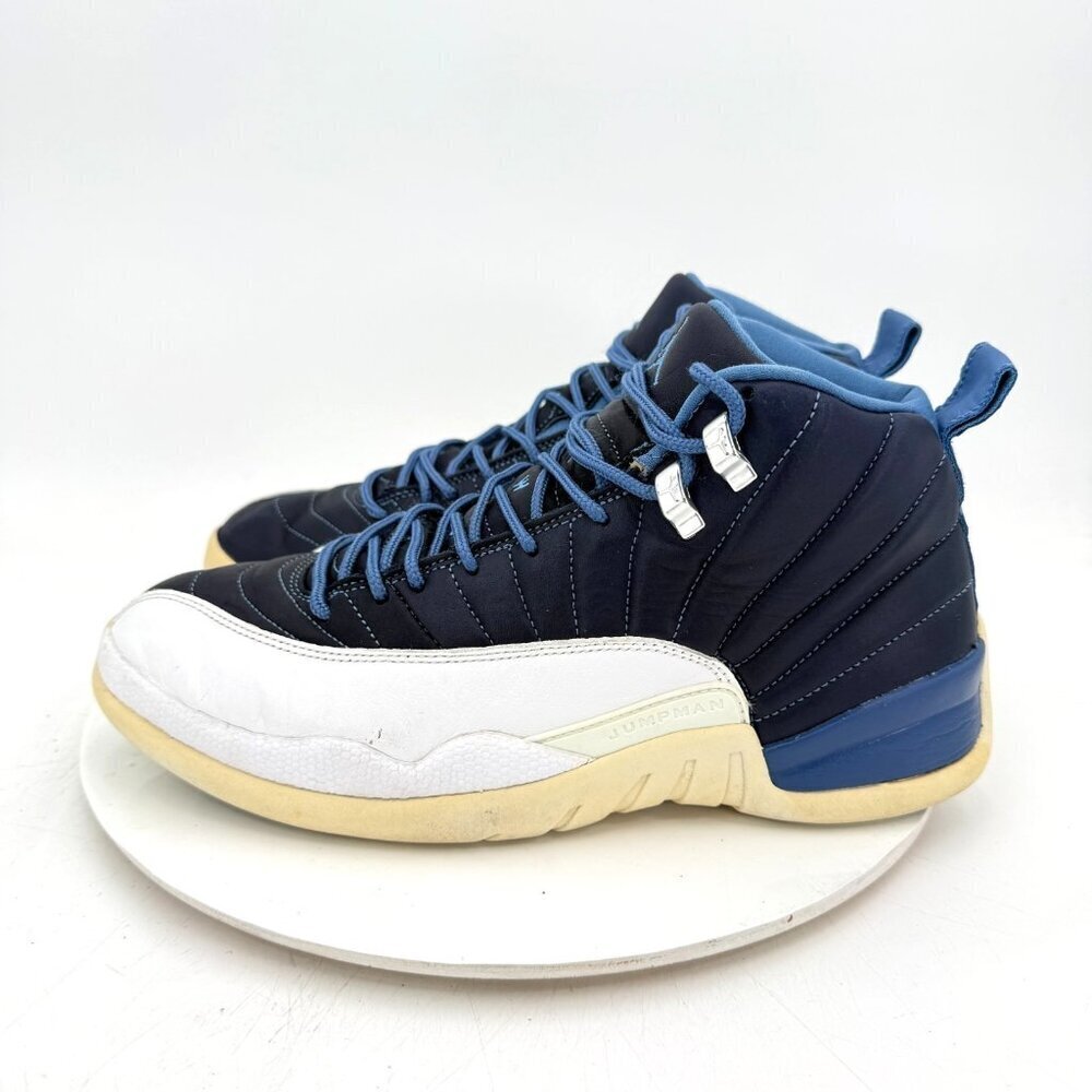 Nike Air Jordan 12 Men Size 11 130690-404 Indigo Stone Blue Legend White Leather